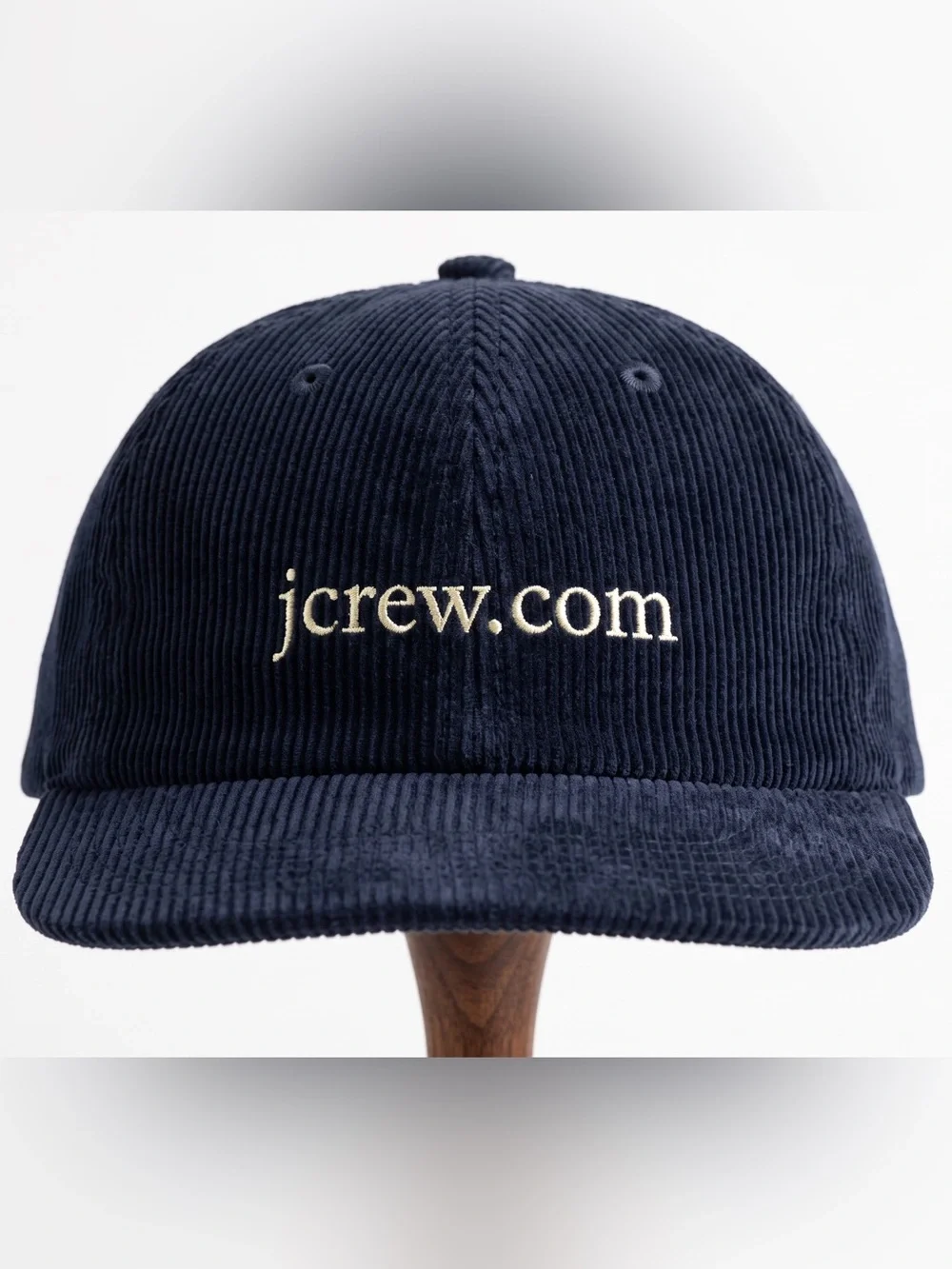 J. Crew Corduroy Navy Cap with Embroidered Logo Adjustable Unisex Hat
